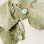 Load image into Gallery viewer, Signature Collection - Real Opalite Crystal Earrings Wrapped in Sterling Silver - BellaChel Jeweler