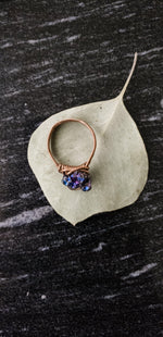 Load image into Gallery viewer, Aurora Collection~ Peacock Ora Ring top view - BellaChel Jeweler
