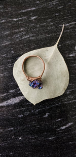 Load image into Gallery viewer, Aurora Collection~ Peacock Ora Ring top view - BellaChel Jeweler
