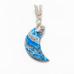 Load image into Gallery viewer, Lapis Lazuli Crescent Moon Pendant - BellaChel Jeweler