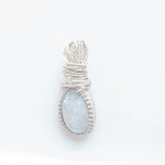 Load image into Gallery viewer, Beautiful Moonstone Necklace Pendant in Sterling Silver - front view - BellaChel Jeweler

