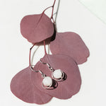 Cargar imagen en el visor de la galería, Signature Collection - Natural Moonstone Earrings in Sterling Silver - Side View - BellaChel Jeweler