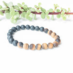 Load image into Gallery viewer, Tiger Eye & Lava Stone Bracelet - front view - BellaChel Jeweler