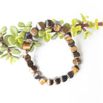 Load image into Gallery viewer, Real Tiger Eye Bracelet - close up view - BellaChel Jeweler
