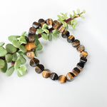 Load image into Gallery viewer, Viking Collection - Real Tiger Eye Bracelet - close up view - BellaChel Jeweler
