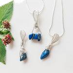 Load image into Gallery viewer, Signature Collection - Lapis Lazuli Pendant Necklaces in Sterling Silver, 3 styles to choose from, sold separately - BellaChel Jeweler
