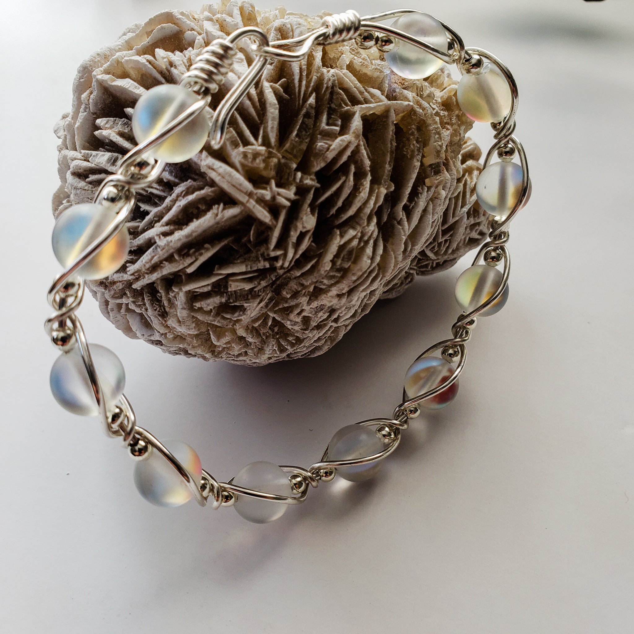 Quartz Wire Wrapped Bracelet