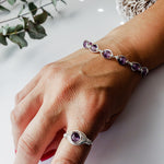 Load image into Gallery viewer, Amethyst Wire Wrapped Bracelet
