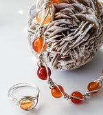 Load image into Gallery viewer, Carnelian Wire Wrapped Bracelet/BellaChel Jeweler
