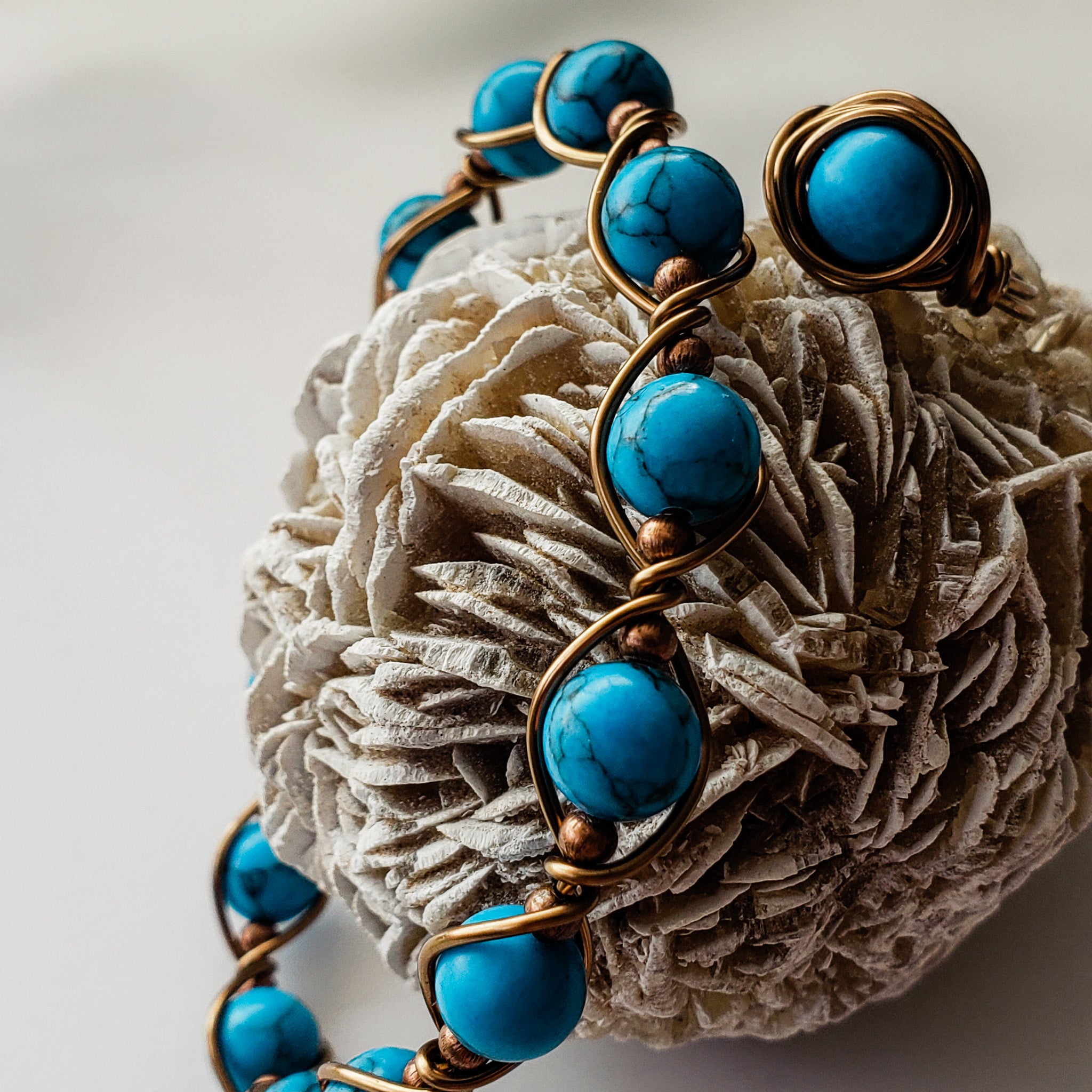 Turquoise Wire Wrapped Bracelet