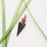 Load image into Gallery viewer, Viking Collection - Hemetite Arrowhead in Antique Copper - front view - BellaChel Jeweler
