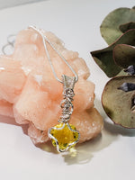 Load image into Gallery viewer, Yellow Kunzite Sterling Silver Necklace
