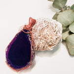 Load image into Gallery viewer, Purple Geode Pendant Necklace in Copper ~ BellaChel Jewelry
