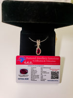 Load image into Gallery viewer, Ruby Necklace in Sterling Silver