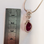 Load image into Gallery viewer, Ruby Necklace in Sterling Silver
