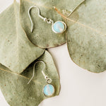 Load image into Gallery viewer, Signature Collection - Real Opalite Crystal Earrings Wrapped in Sterling Silver - BellaChel Jeweler
