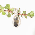 Load image into Gallery viewer, Labradorite Pendant in Sterling Silver back side - BellaChel Jeweler

