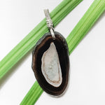 Load image into Gallery viewer, Viking Collection - Geode Crystal Necklace Pendant - front view - BellaChel Jeweler
