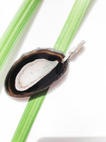 Load image into Gallery viewer, Black and White Geode Men&#39;s Necklace Pendant - BellaChel Jeweler
