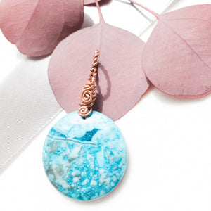 Blue Crazy Lace Agate Pendant - BellaChel Jeweler