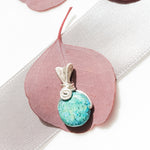 Cargar imagen en el visor de la galería, Laguna Collection - Blue Chrysocolla Pendant - front view - BellaChel Jeweler
