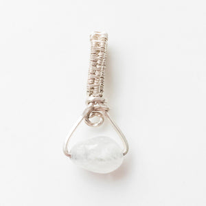 Back view of Dainty Moonstone Necklace Pendant - BellaChel Jeweler