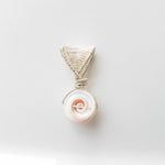 Load image into Gallery viewer, Natural Spiral Seashell Pendant in Sterling Silver - back view - BellaChel Jeweler
