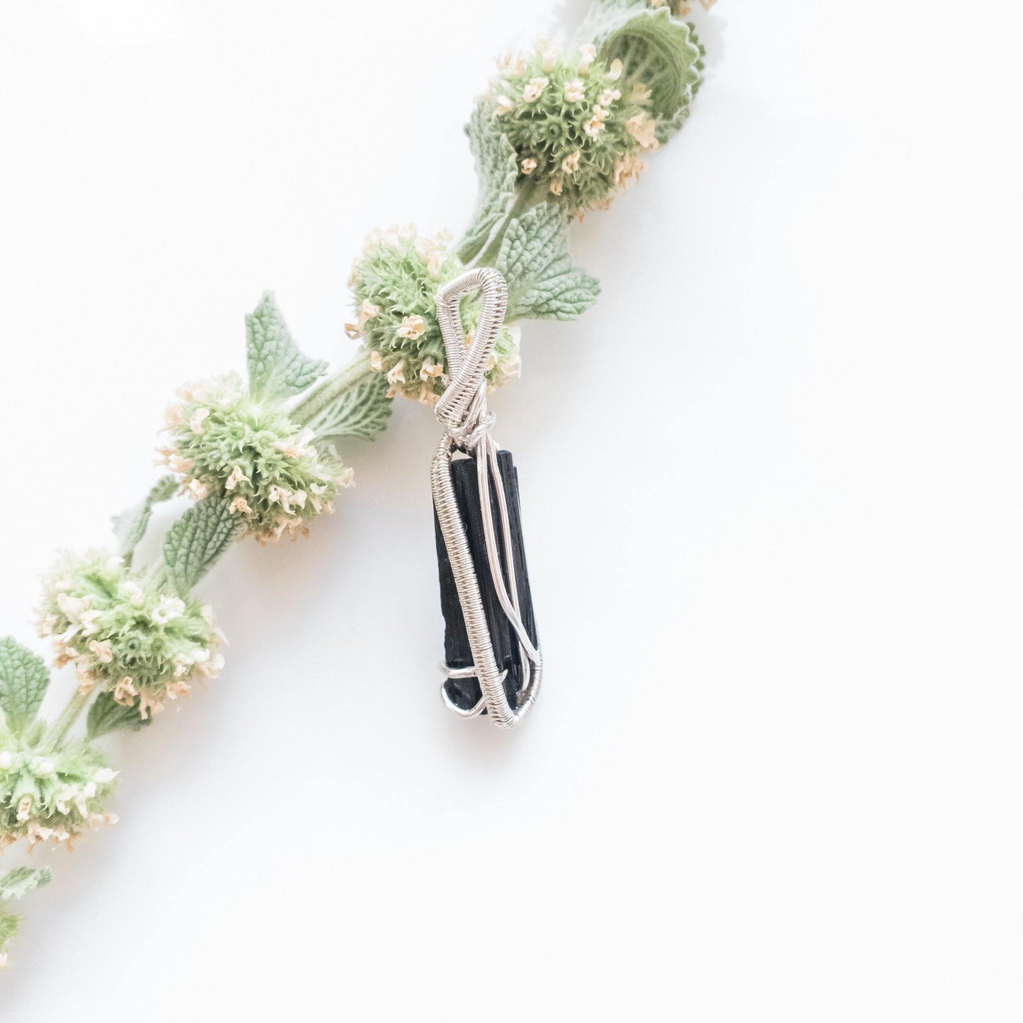 Viking Collection - Black Kyanite designed in Sterling Silver so you can wear it on both sides - side view - BellaChel Jeweler 