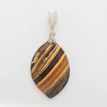 Load image into Gallery viewer, Powerful Tiger Eye Protection Stone Necklace - close up view - BellaChel Jeweler
