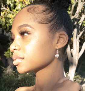 Signature Collection - Opalite Earrings shown on a model - BellaChel Jeweler