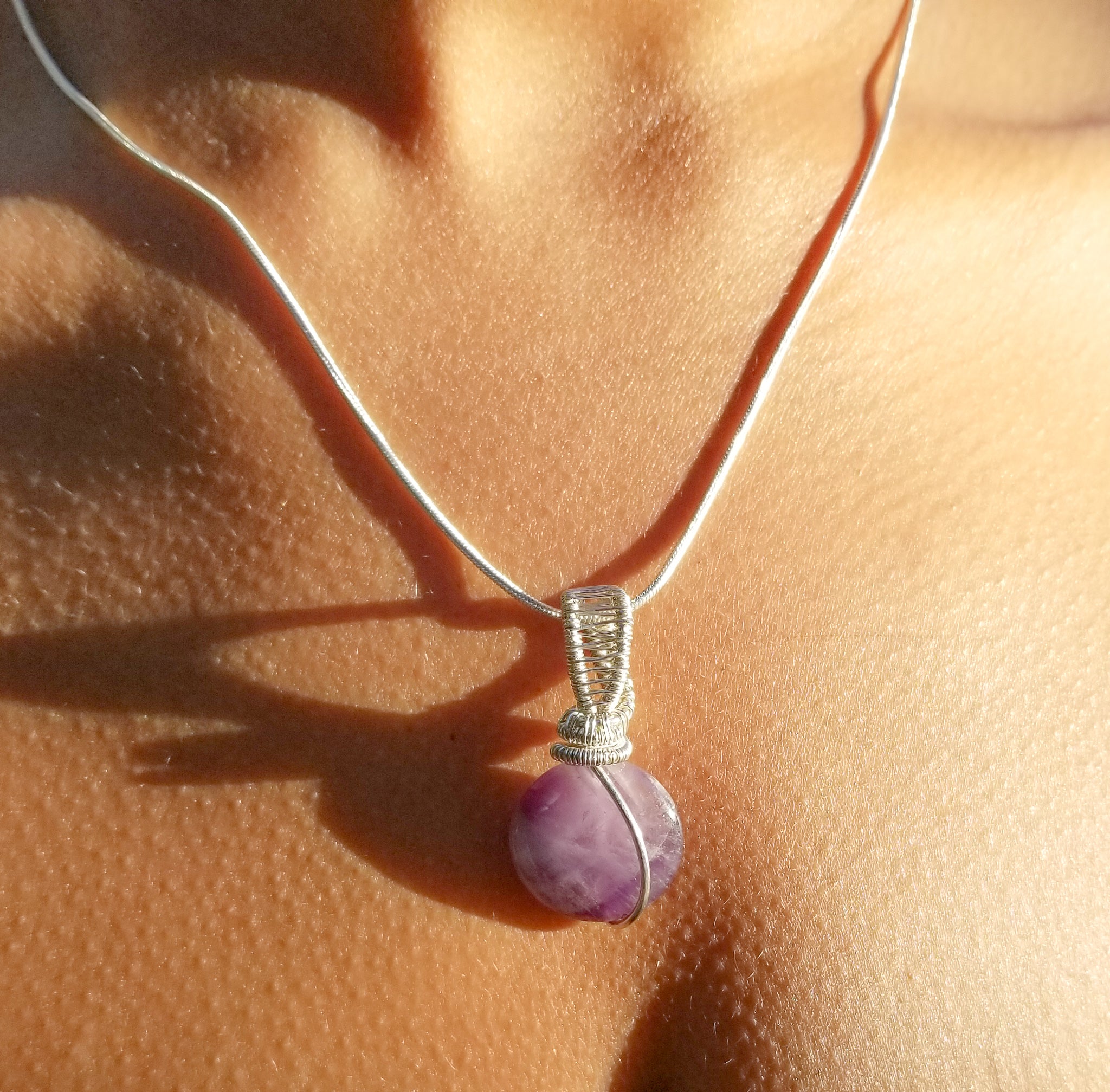 Amethyst Pendant Necklace | Handmade Crystal Jewelry | BellaChel Jeweler