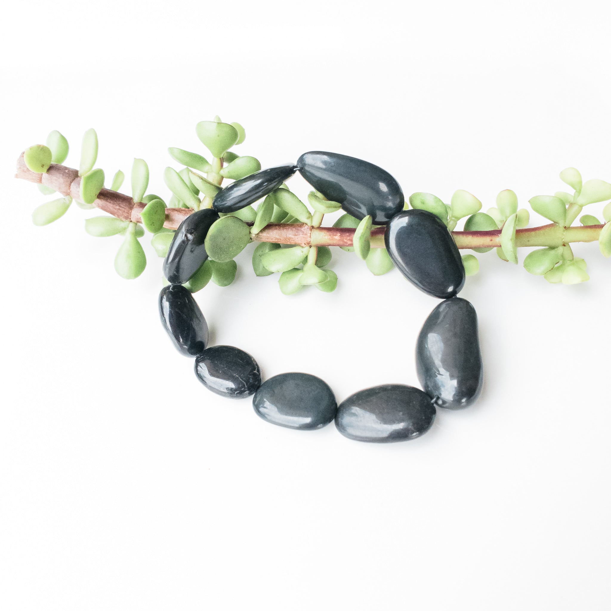 Viking Collection - Powerful Riverstone Bracelet for Men & Women - front view - BellaChel Jeweler