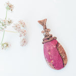 Load image into Gallery viewer, Pink Ghost Eye Jasper Pendant
