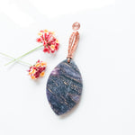 Load image into Gallery viewer, Rio Collection - Deep Purple Ghost Eye Pendant in Copper - back view - BellaChel Jeweler
