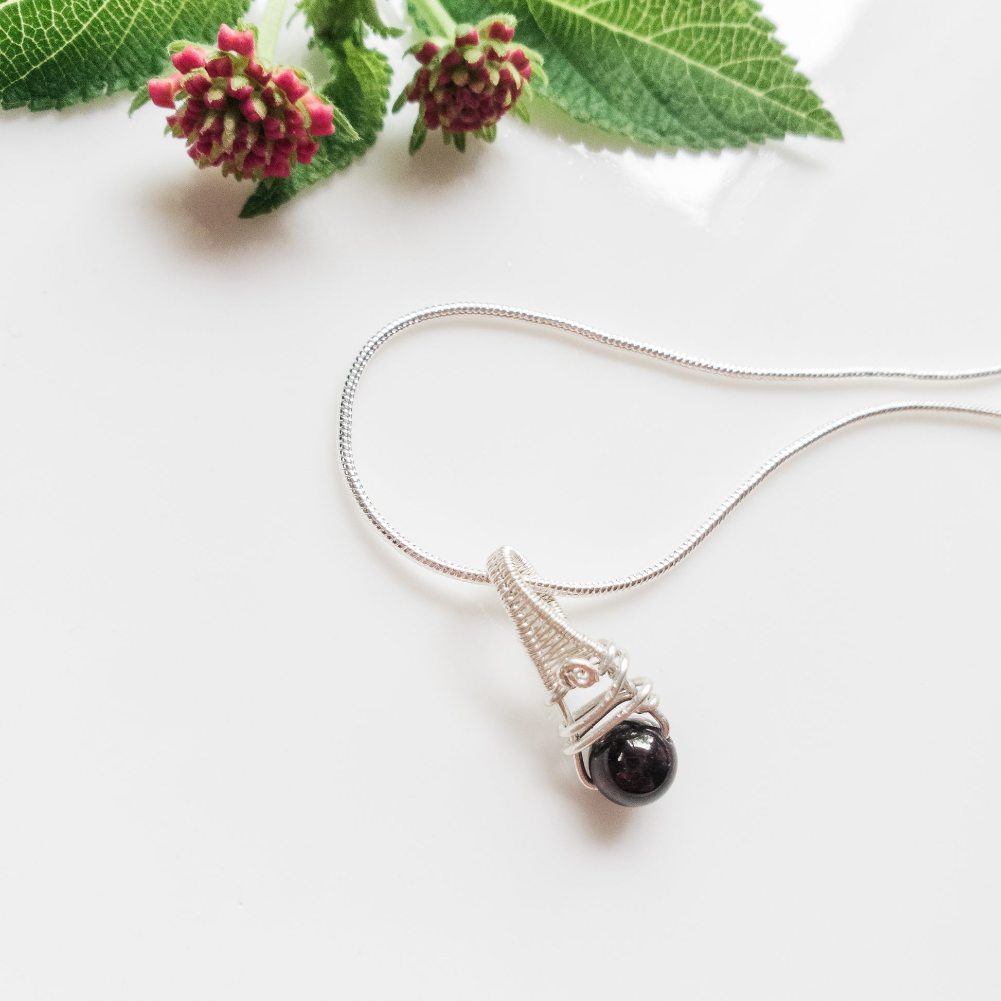 Garnet Crystal Necklace - BellaChel Jeweler