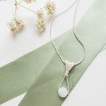 Load image into Gallery viewer, Dainty Moonstone Silver Necklace
