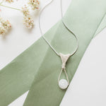 Load image into Gallery viewer, Dainty Moonstone Silver Necklace
