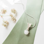 Load image into Gallery viewer, Dainty Moonstone Silver Necklace
