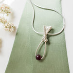 Load image into Gallery viewer, Garnet Silver Necklace - BellaChel Jeweler
