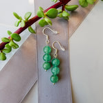 Cargar imagen en el visor de la galería, Green Aventurine Sterling Silver Earrings - BellaChel Jeweler
