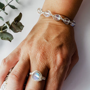 Quartz Wire Wrapped Bracelet