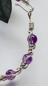 Amethyst Wire Wrapped Bracelet