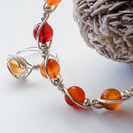 Load image into Gallery viewer, Carnelian Wire Wrapped Bracelet
