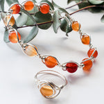 Load image into Gallery viewer, Carnelian Wire Wrapped Bracelet

