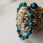 Charger l&#39;image dans la galerie, Turquoise Wire Wrapped Bracelet

