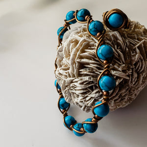 Turquoise Wire Wrapped Bracelet