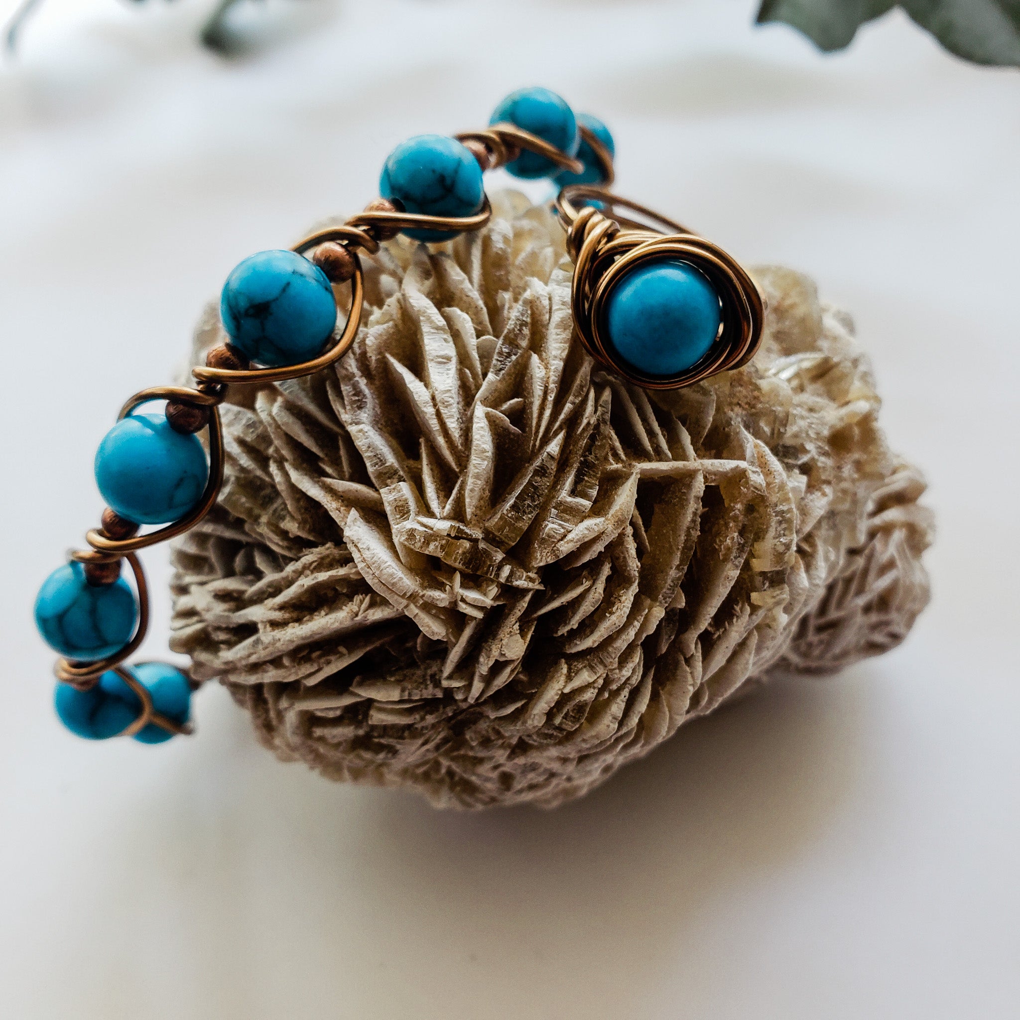 Turquoise Wire Wrapped Bracelet