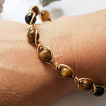 Load image into Gallery viewer, Tiger Eye Wire Wrapped Bracelet
