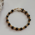Charger l&#39;image dans la galerie, Obsidian Wire Wrapped Bracelet

