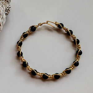 Obsidian Wire Wrapped Bracelet